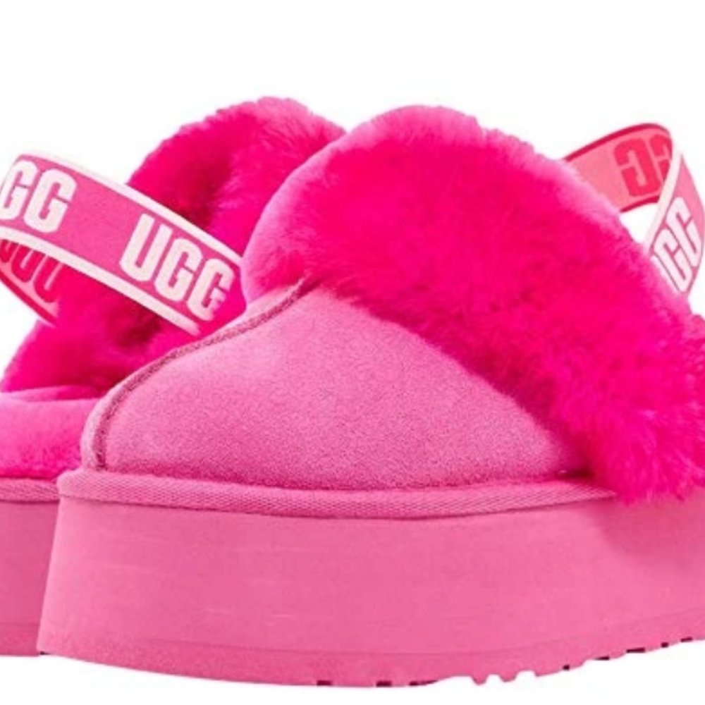 AUTHENTIC UGG Funkette Slipper Fuchsia LAST PAIR LEFT - Picture 2 of 10